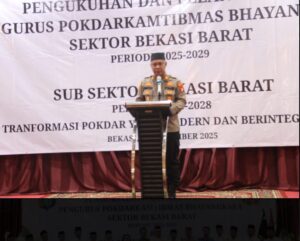 Kapolsek Bekasi Barat Hadiri Pelantikan dan Pengukuhan Pokdarkamtibmas Bhayangkara
