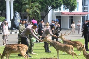 Brimob Metro Jaya Kunjungi Mako Korps Marinir dalam Rangka HUT ke-80 Marinir TNI AL