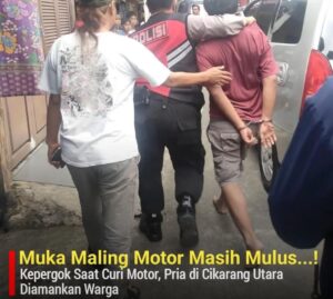 Maling Motor Tertangkap Basah di Cikarang, Pelaku Akui Terpaksa Curian karena Ekonomi