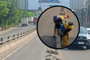 Pembatas Jalan Rusak di Flyover Cikarang-Cibarusah Sudah Diperbaiki