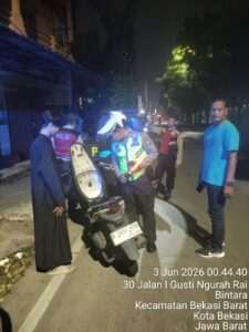 Razia Stasioner dan Patroli Polsek Bekasi Barat Berikan Rasa Aman bagi Masyarakat