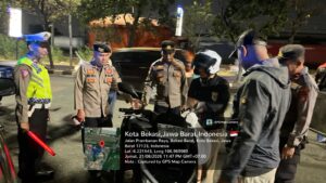 Jaga Jakarta On The Spot, Waka Polsek Bekasi Barat Pimpin KRYD dan Razia Stasioner Cegah Tawuran